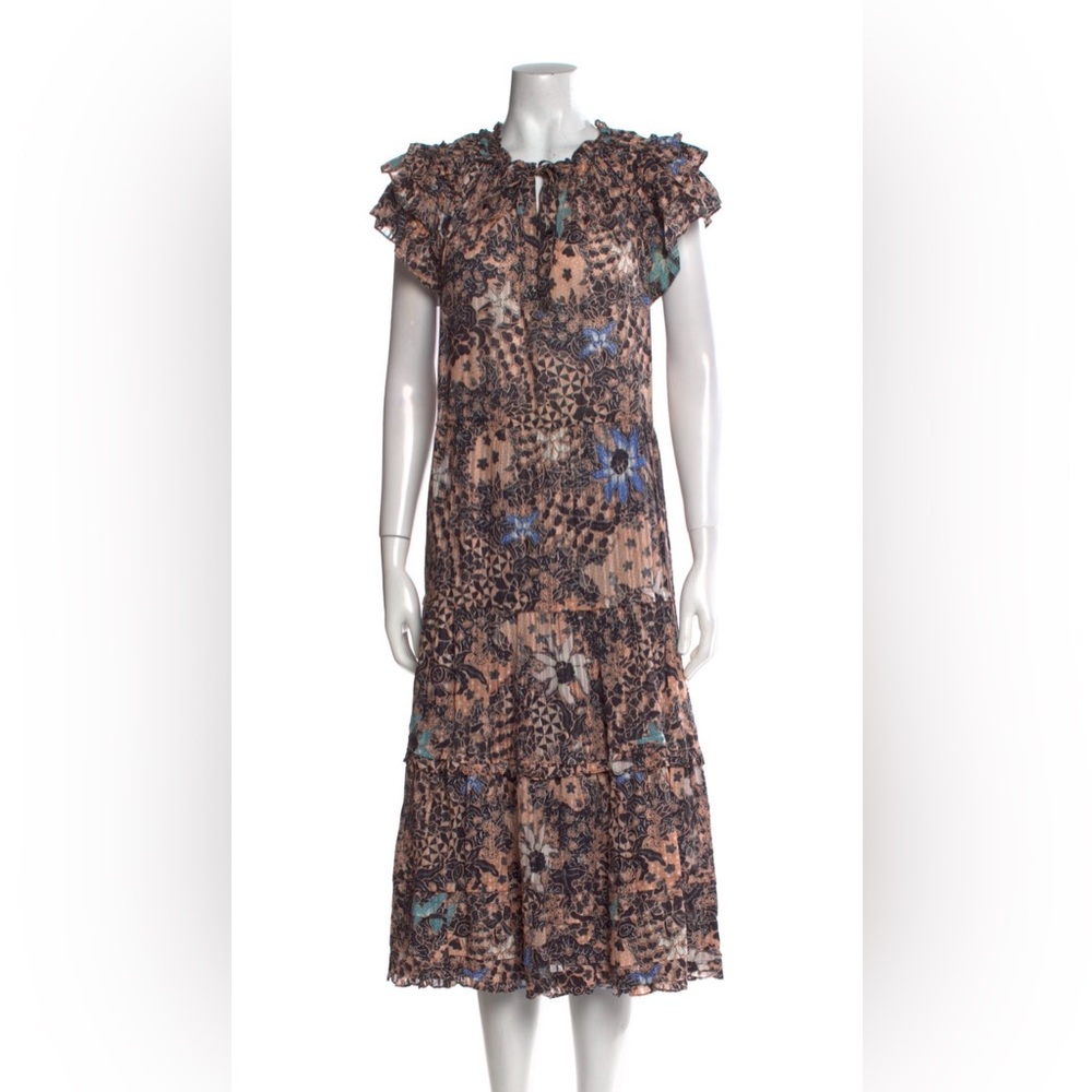 Ulla Johnson Floral Print midi dress. Sz 4